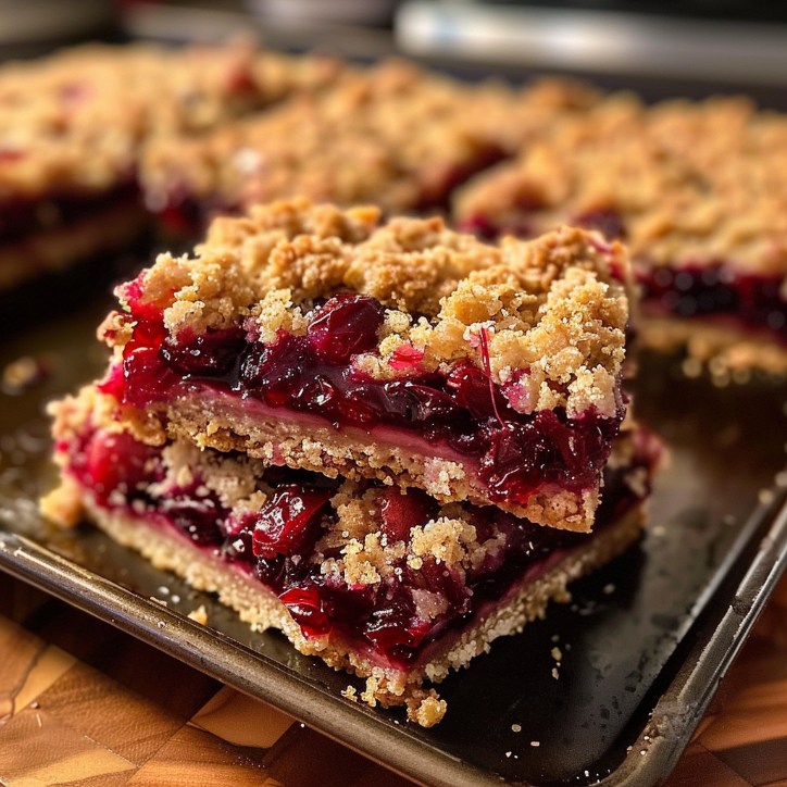 decadent cranberry crumble bars