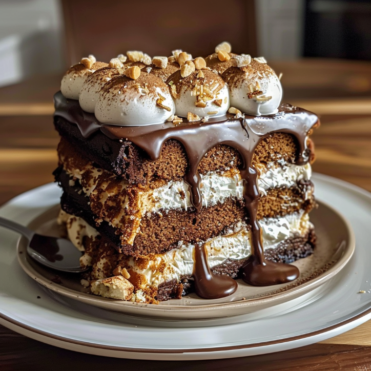 decadent mores cake you