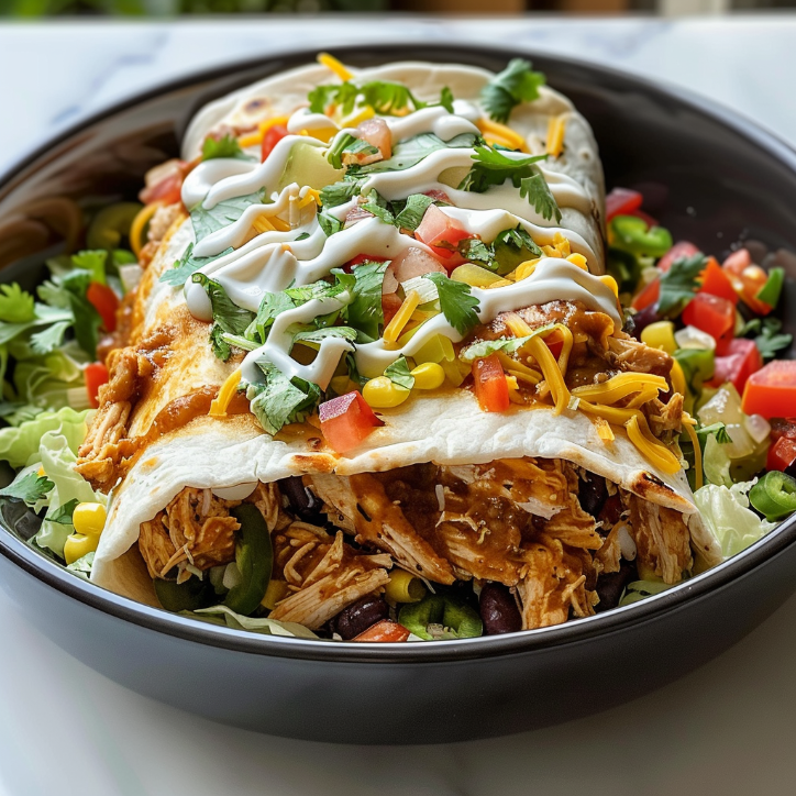 slow cooker chicken burrito