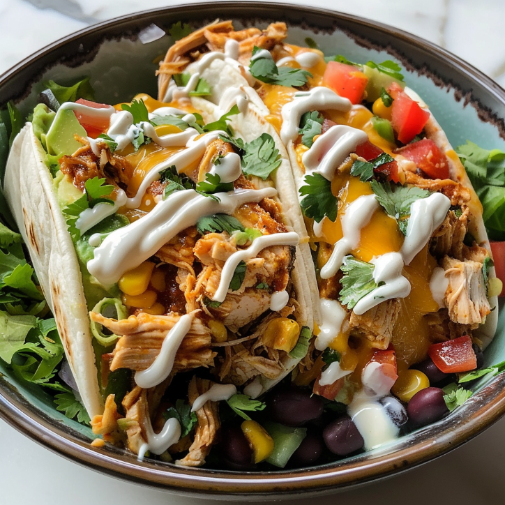 slow cooker chicken burrito
