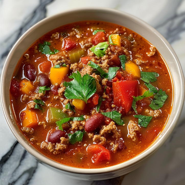 No-Fail Protein-Packed Stuffed Pepper Soup Recipe 1 No-Fail Protein-Packed Stuffed Pepper Soup Recipe