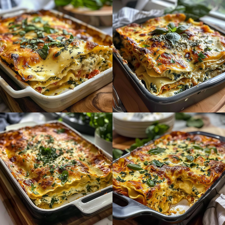 cheesy garlic vegetable lasagna