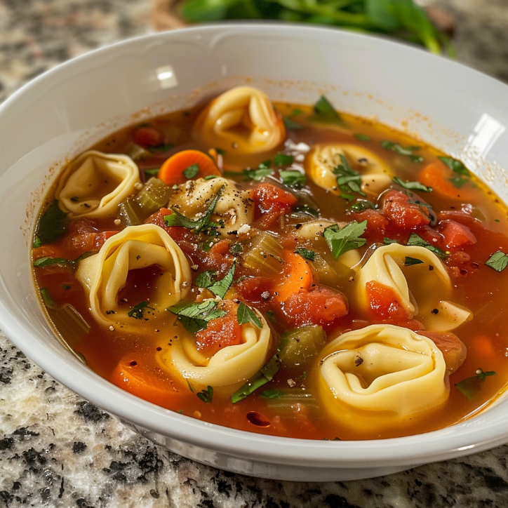 Comforting Healthy Tortellini Soup