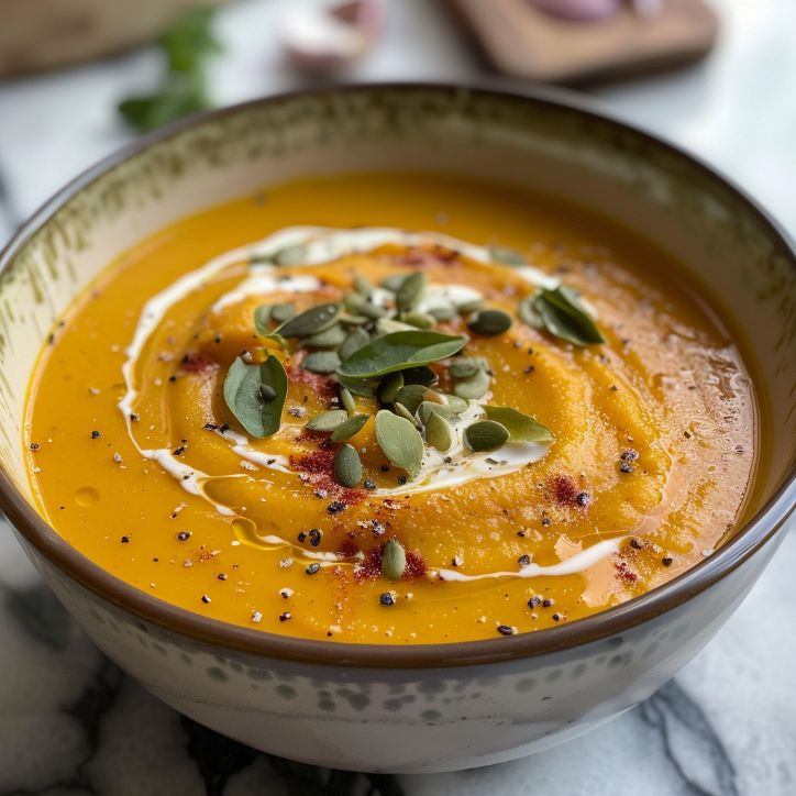 Restaurant-Style Pumpkin Turmeric Ginger Soup 4 pumpkin turmeric ginger soup