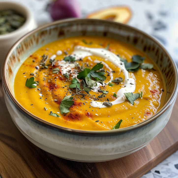 Restaurant-Style Pumpkin Turmeric Ginger Soup 2 pumpkin turmeric ginger soup