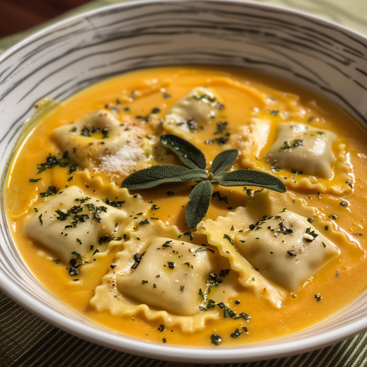 Creamy Butternut Ravioli Soup for the Whole Family 2 creamy butternut ravioli soup