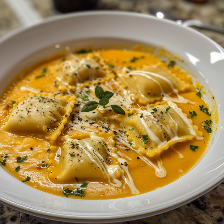 Creamy Butternut Ravioli Soup for the Whole Family 4 creamy butternut ravioli soup