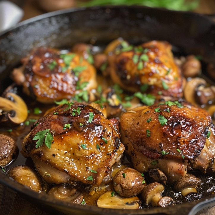 Chicken Thighs Mushrooms for the Whole Family 2 chicken thighs mushrooms