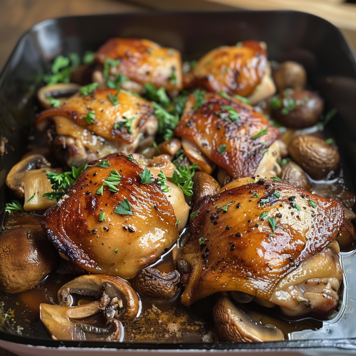 Chicken Thighs Mushrooms for the Whole Family 3 chicken thighs mushrooms