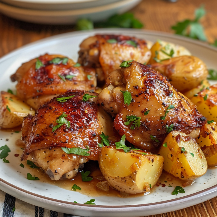 Chicken Thighs Potatoes: Easy & Delicious 4 chicken thighs potatoes