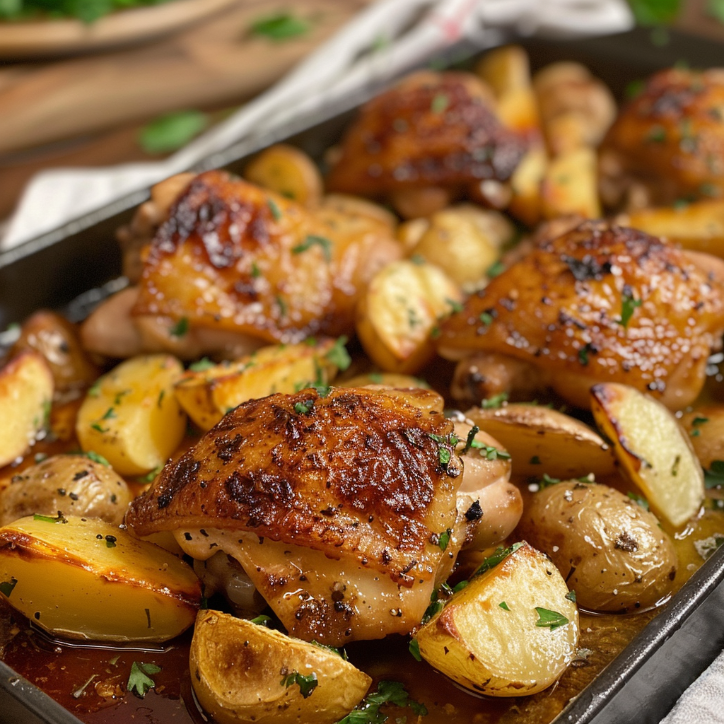 Chicken Thighs Potatoes: Easy & Delicious 3 chicken thighs potatoes