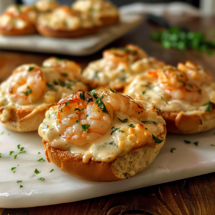 decadent shrimp crab melts