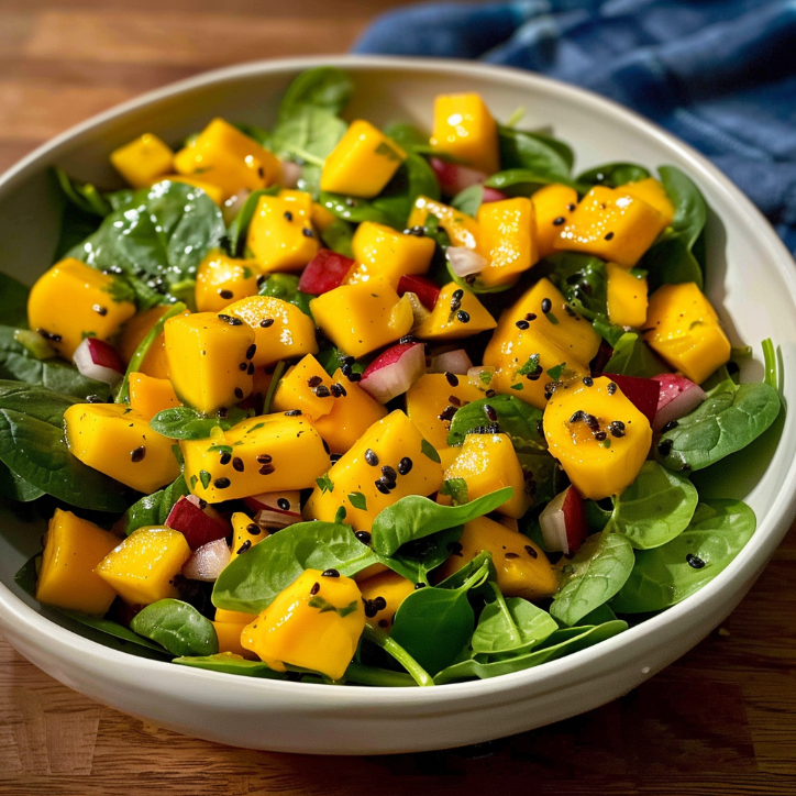 Vibrant Mango Spinach Salad: A Family Favorite 2 vibrant mango spinach salad