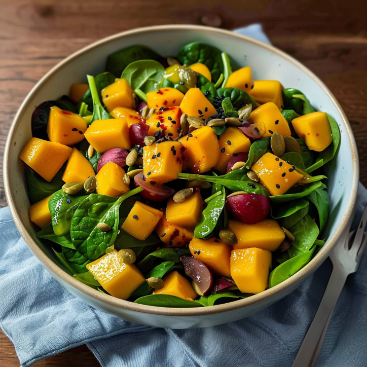 Vibrant Mango Spinach Salad: A Family Favorite 3 vibrant mango spinach salad