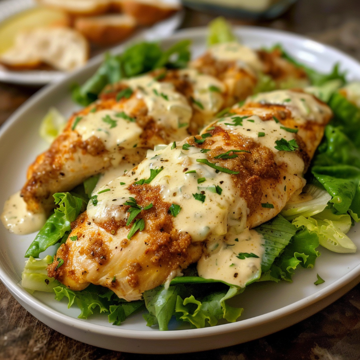 Baked Caesar Chicken for the Whole Family
