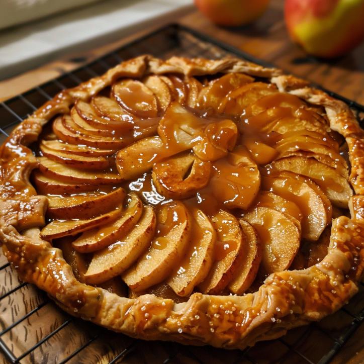 salted caramel apple galette