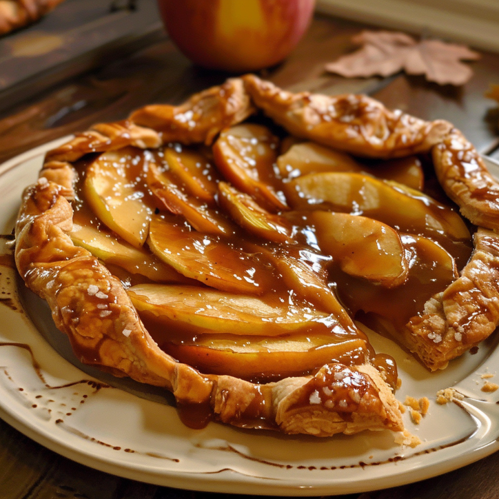 salted caramel apple galette