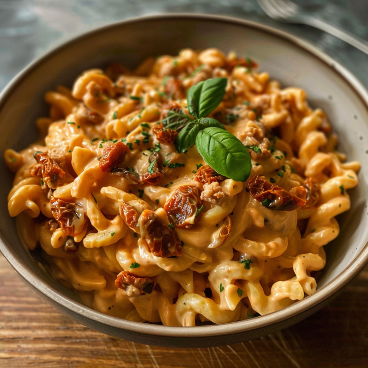 vegan creamy sun dried tomato pasta