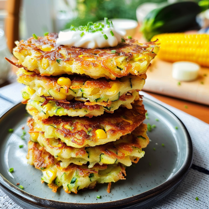 Simple Zucchini Corn Fritters Recipe