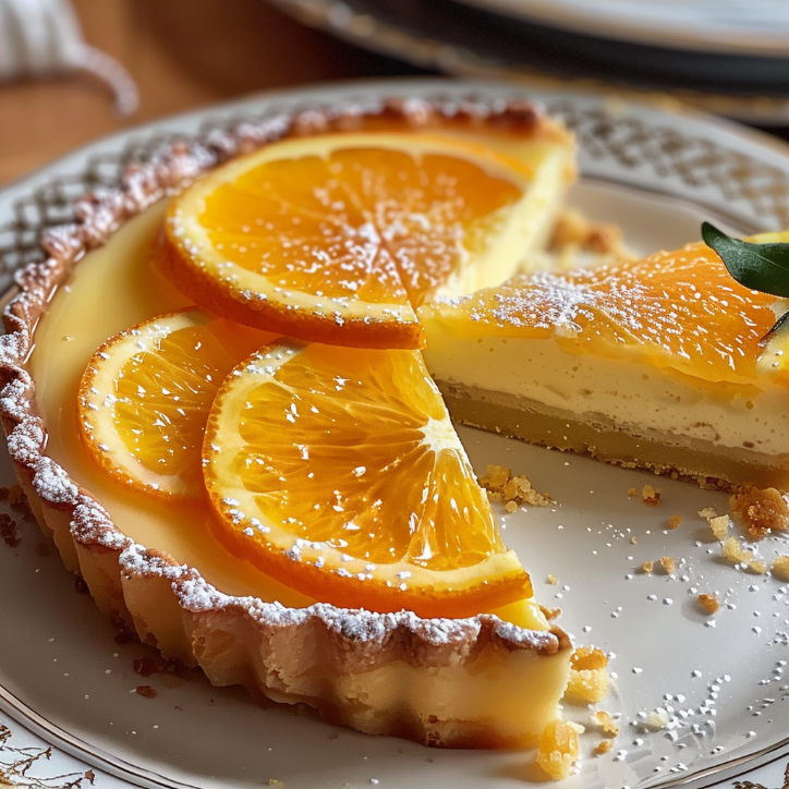 french orange tart stunning