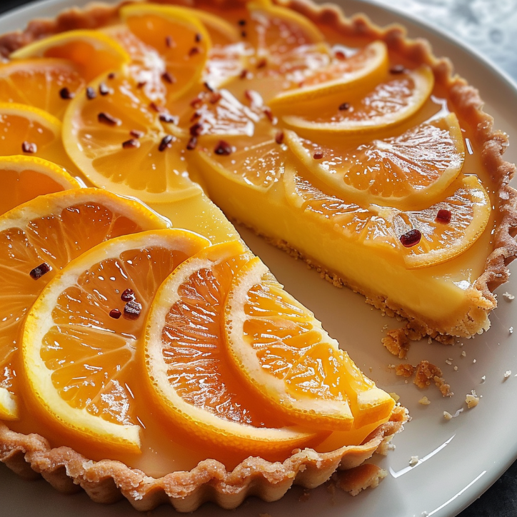 french orange tart stunning