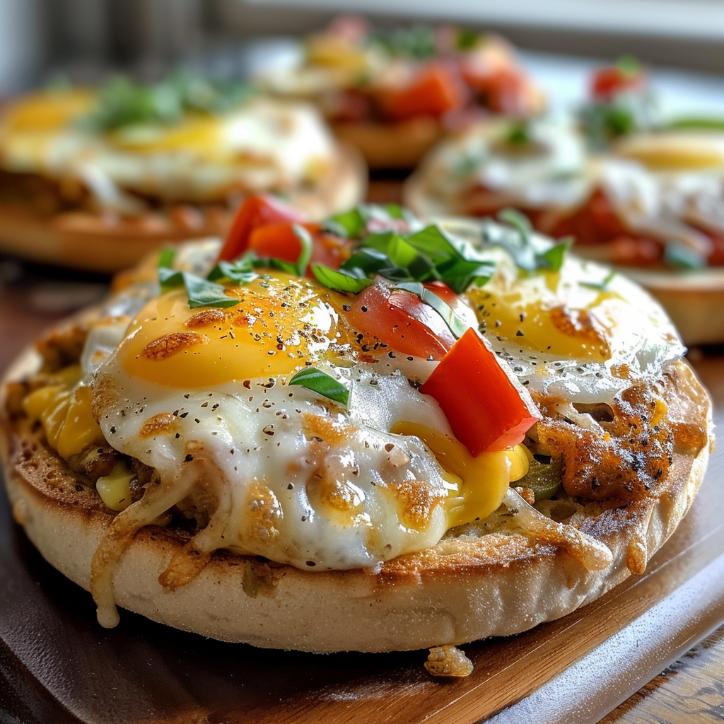 english muffin breakfast pizza