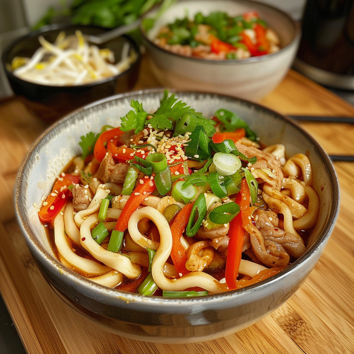 udon kurczakiem warzywami