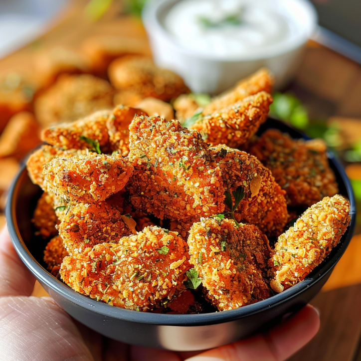 chrupi nuggetsy kurczaka air: Chrupiące nuggetsy z kurczaka