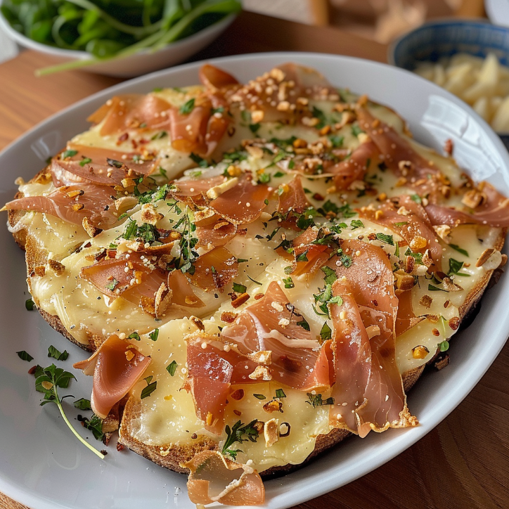 sałatka z szynką parmeńską i serem