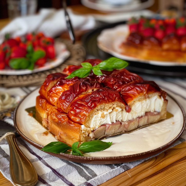 budyniowiec z truskawkami bez pieczenia