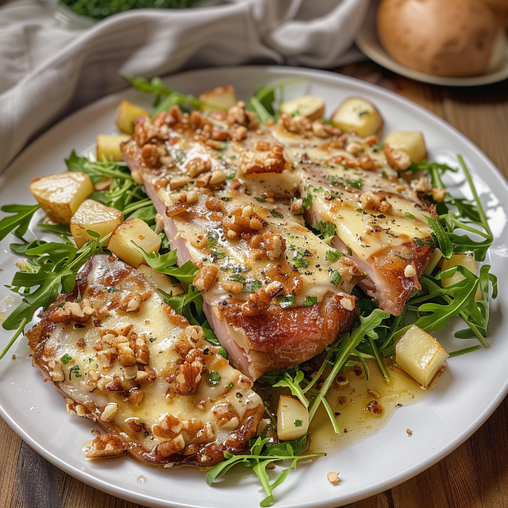 sałatka z szynką parmeńską i rukolą