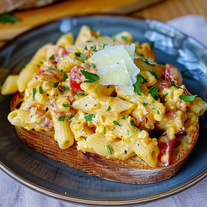 pasta jajeczna z rzodkiewką i serem