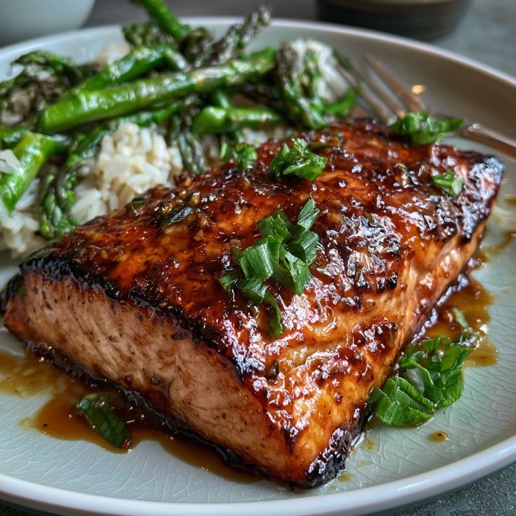 sticky honey garlic salmon
