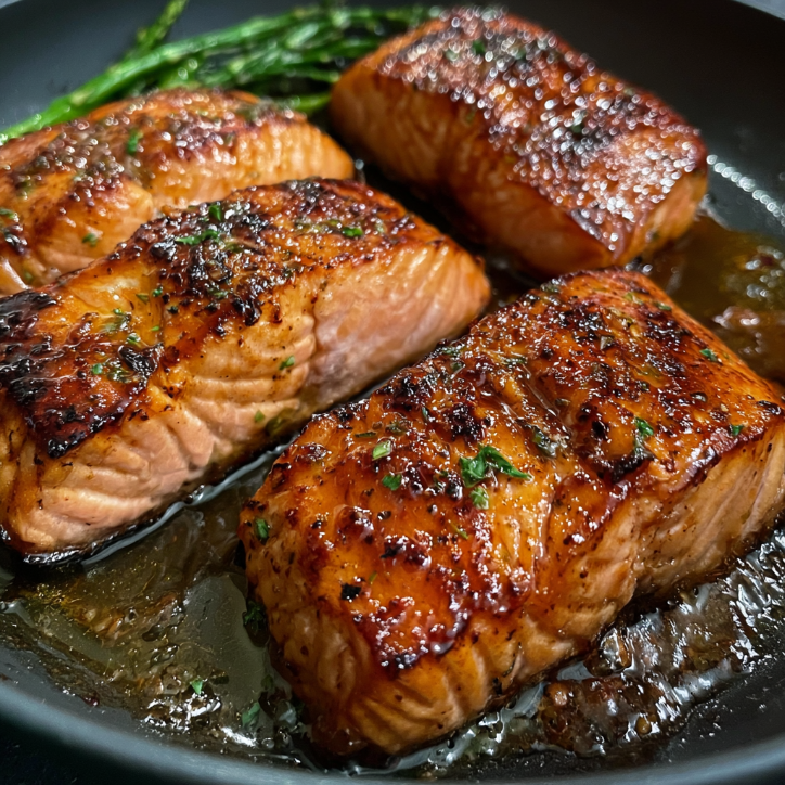 sticky honey garlic salmon