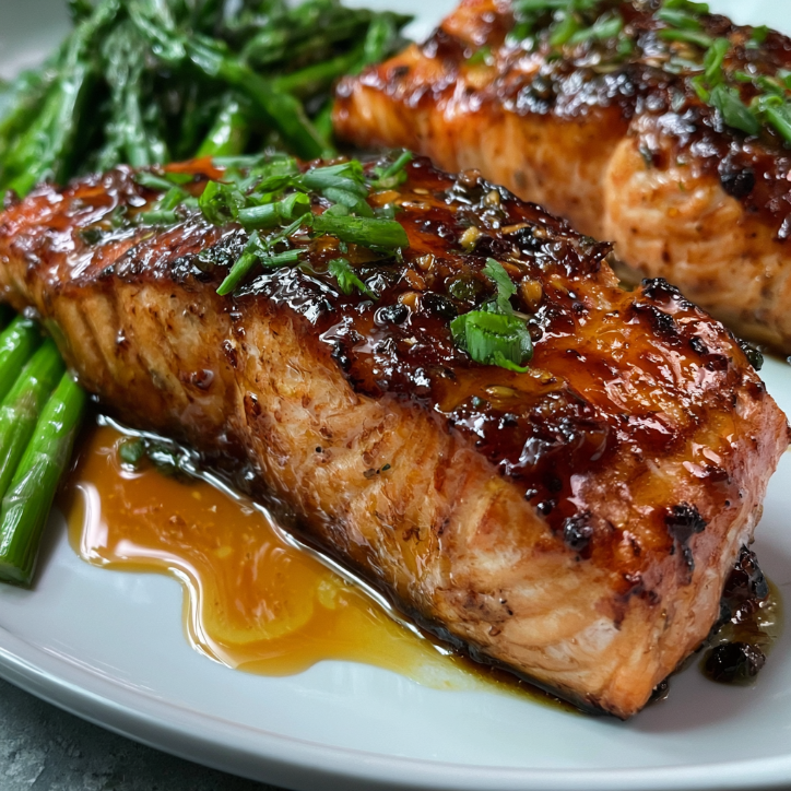 sticky honey garlic salmon