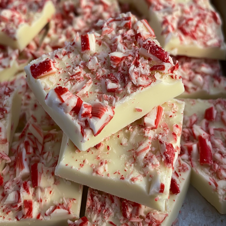 White Chocolate Peppermint Bark for Dinner Tonight