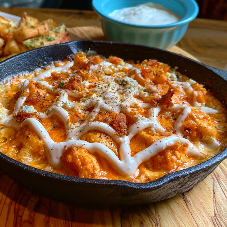 Creamy Spiderweb Buffalo Chicken for the Whole Family