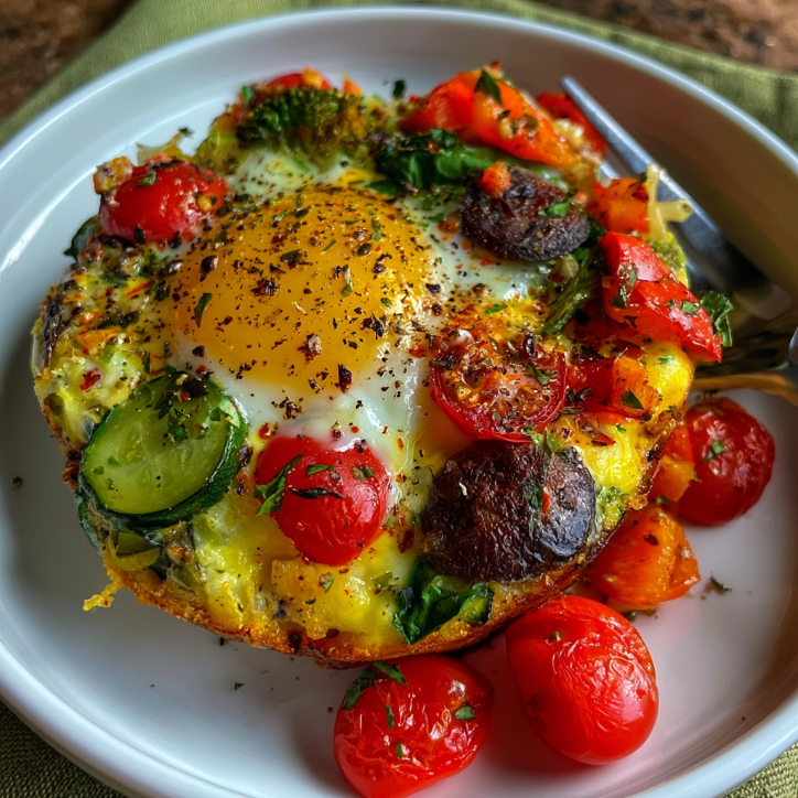 Cheesy Garlic Make Ahead Egg Veggie 2 make ahead egg veggie