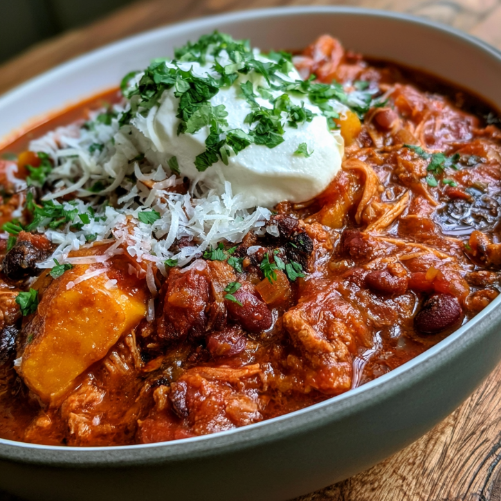 healthy pumpkin turkey chili