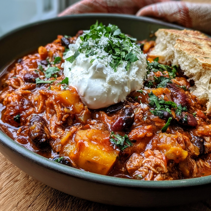 healthy pumpkin turkey chili