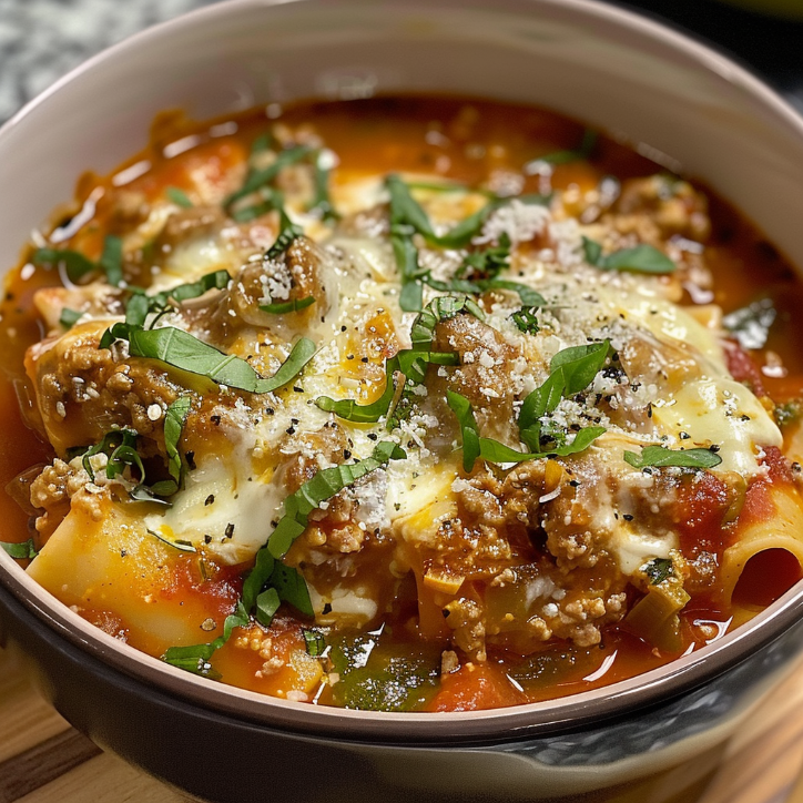 crockpot lasagna soup italian