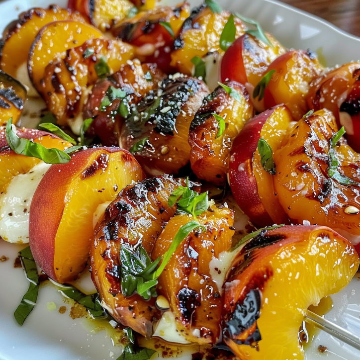 Garlic Parmesan Charred Peach for Dinner Tonight