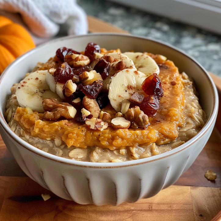 healthy pumpkin oat breakfast