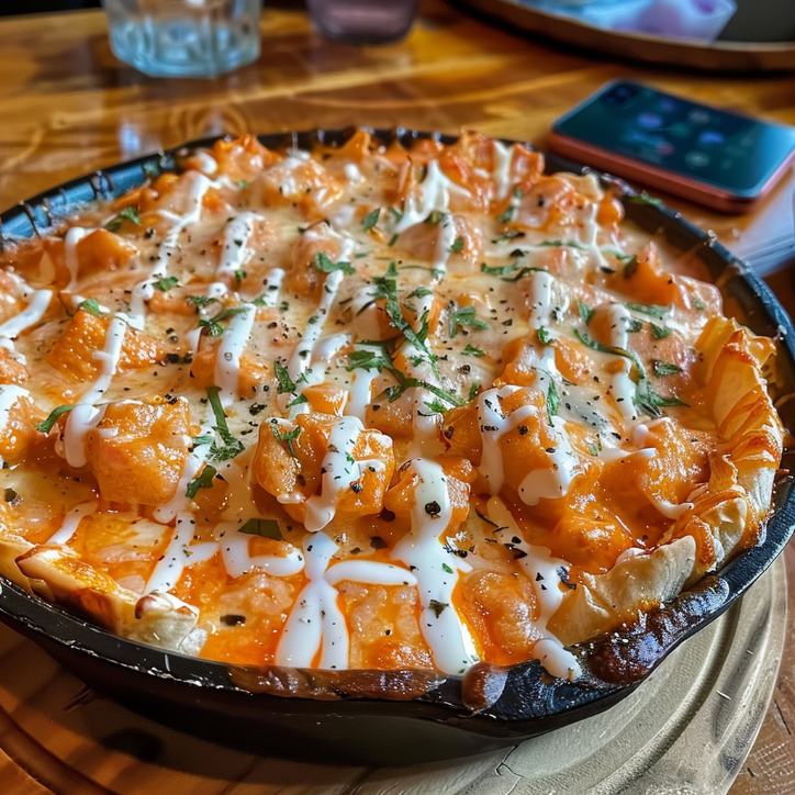 No-Fail Creamy Spiderweb Buffalo Chicken Recipe