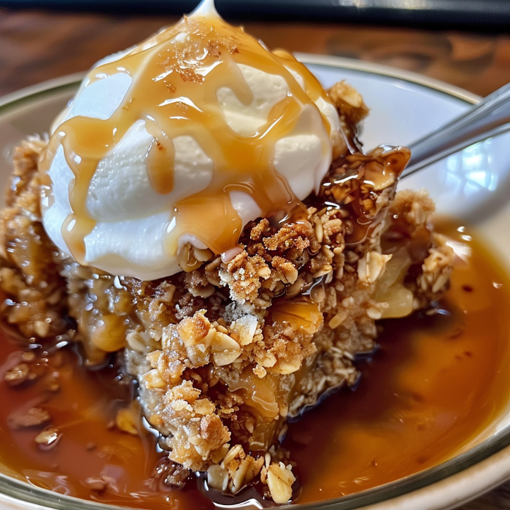 Salted Caramel Apple Crisp for the Whole Family
