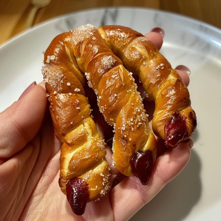 spooky witch finger pretzel