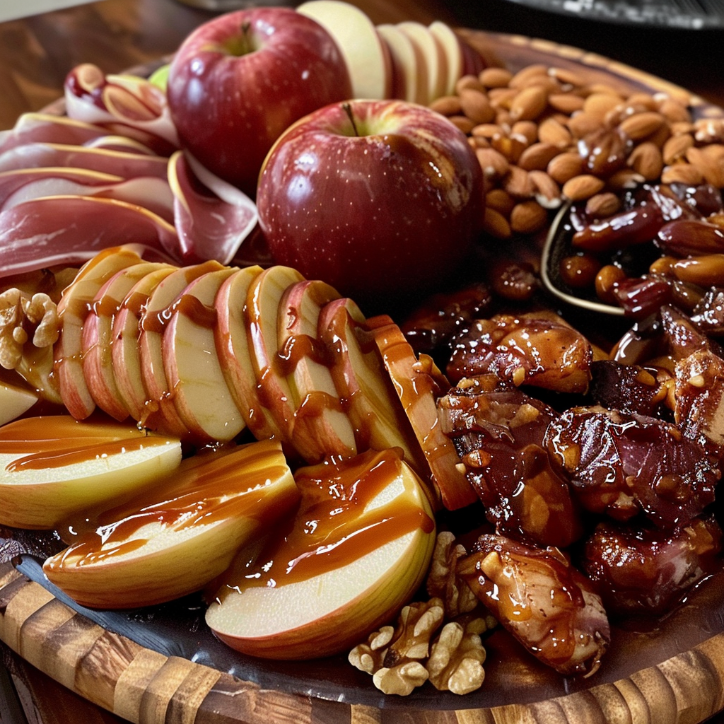 caramel apple charcuterie dinner