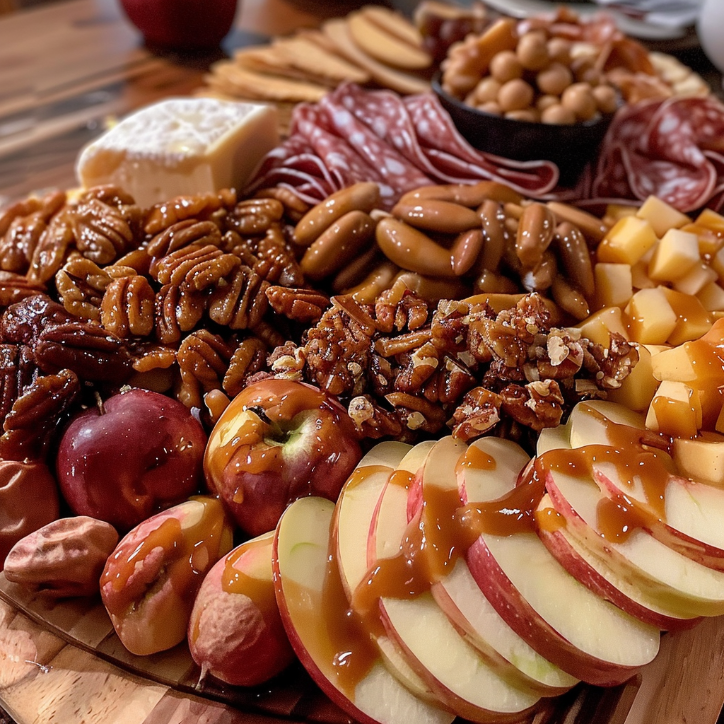 caramel apple charcuterie dinner
