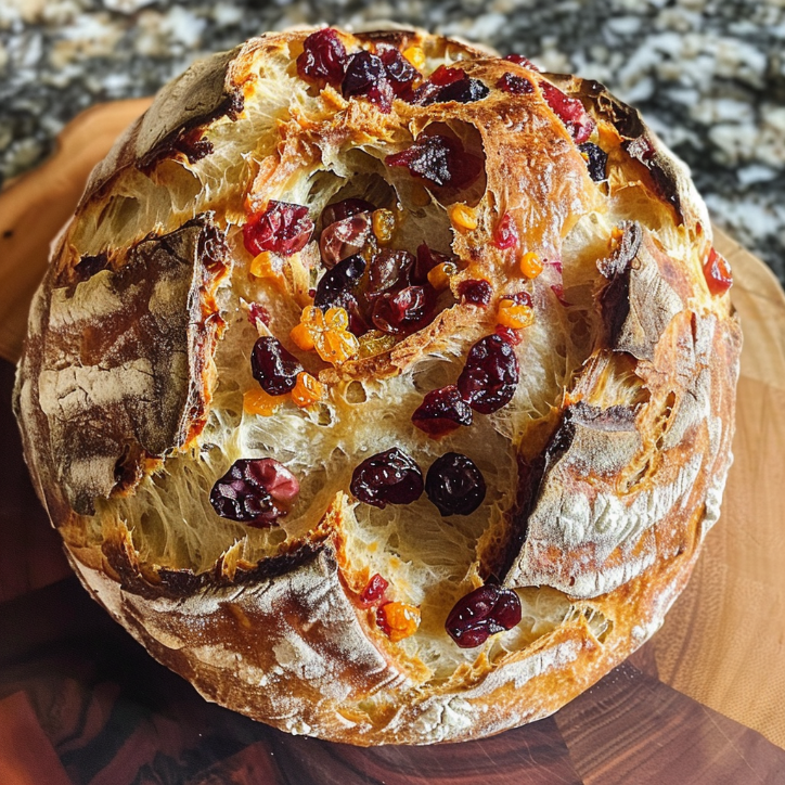savory cranberry orange sourdough