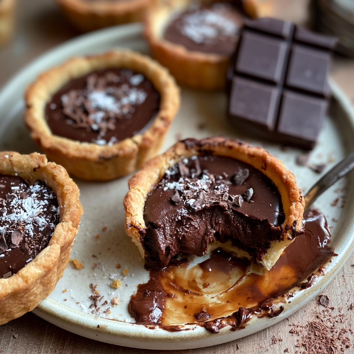 fudge chocolate pastry tarts
